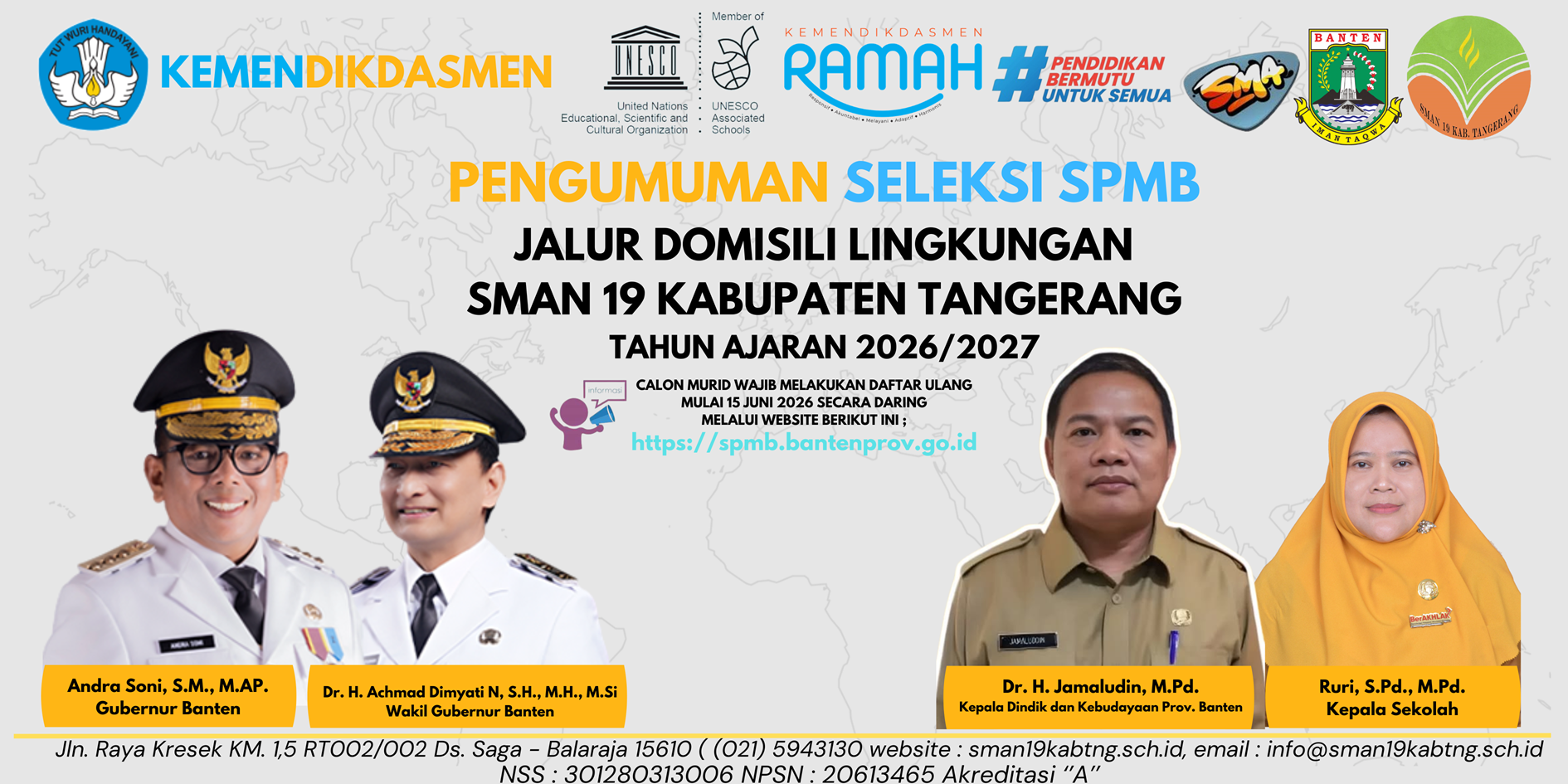 Pengumuman Hasil Seleksi SPMB Jalur Domisili Lingkungan